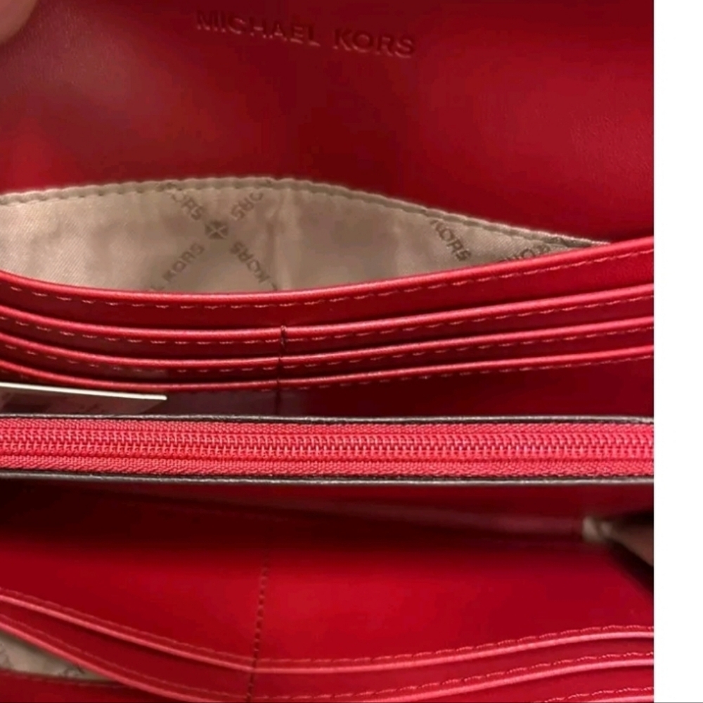 Michael Kors NWT Jet Set Travel Large Envelope Continental - Picture 3 of 7